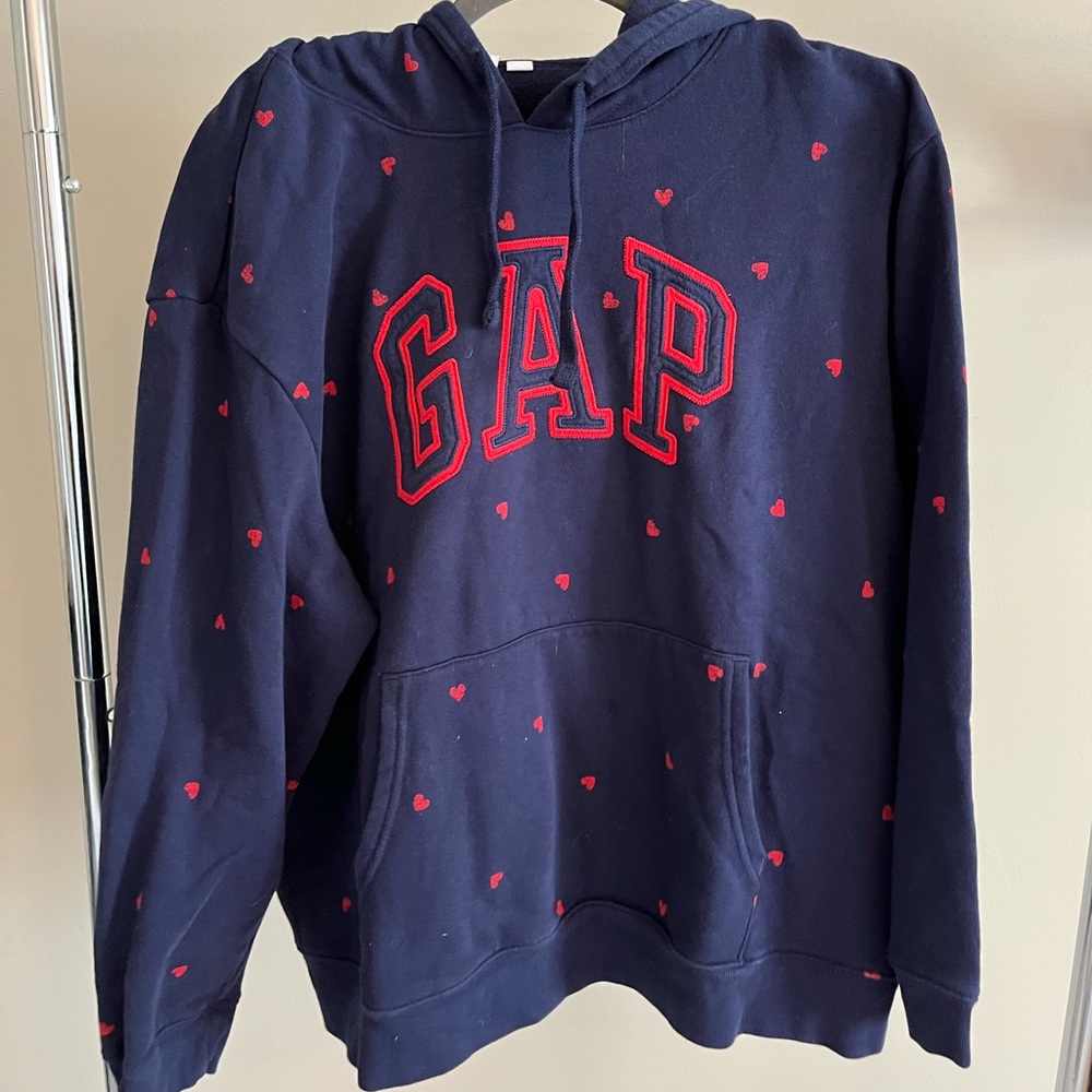 GAP Dark Blue Hoodie with Red Details